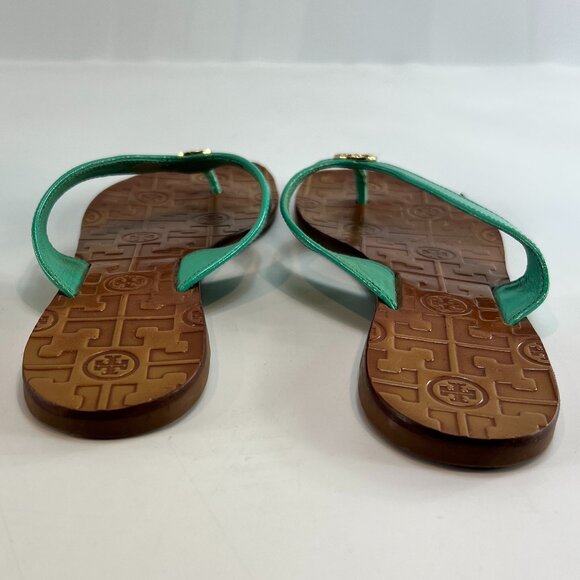 Tory Burch Thora Flip Flop Leather Sandals - Picture 9 of 11